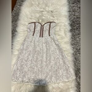 White lace mini dress